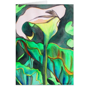 Arum Lily watercolor original art painting