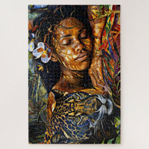 "Arumáya" Jaguar’s Bloom - Women In Amazonia Jigsaw Puzzle