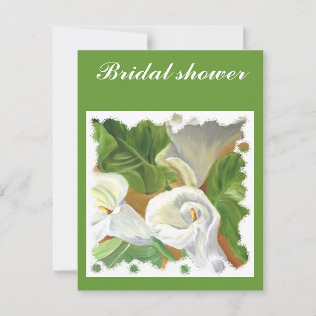 Arums bridal shower invitation (Front)