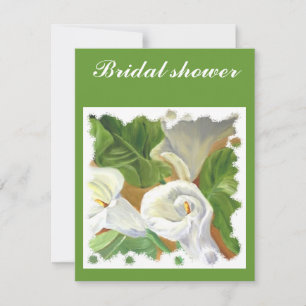 Arums bridal shower invitation