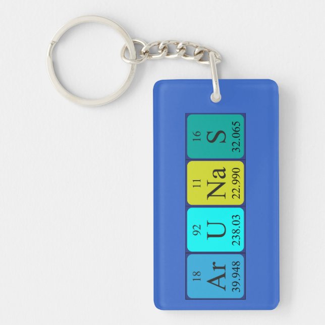 Arunas periodic table name keyring (Front)