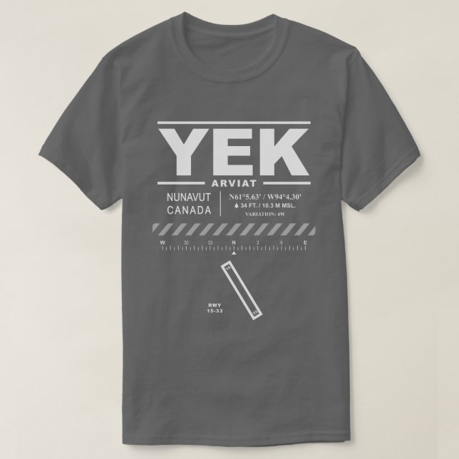 Arviat Airport YEK T-Shirt (Design Front)