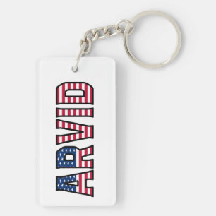 Arvid Name Vorname USA Flagge Anhänger Schlüssel Key Ring