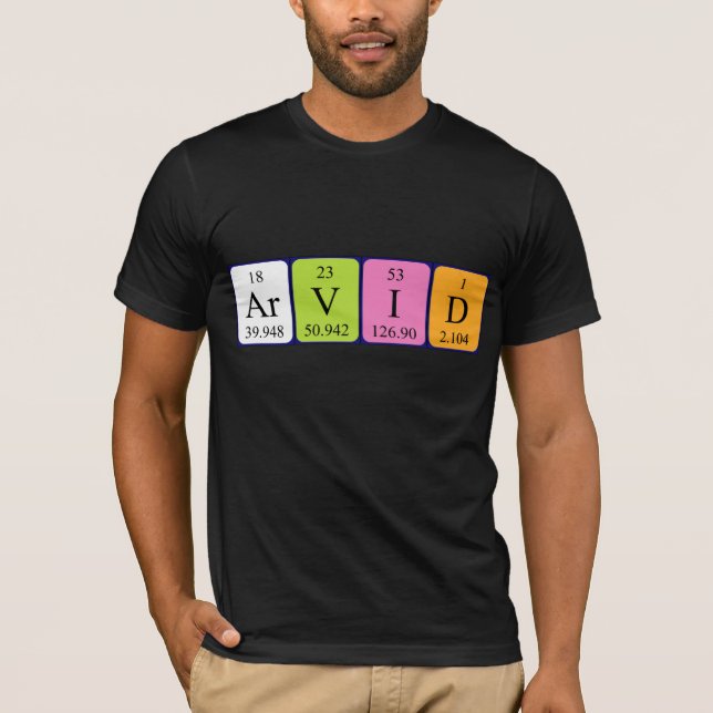 Arvid periodic table name shirt (Front)