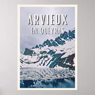 Arvieux en Queyras Station de ski Poster
