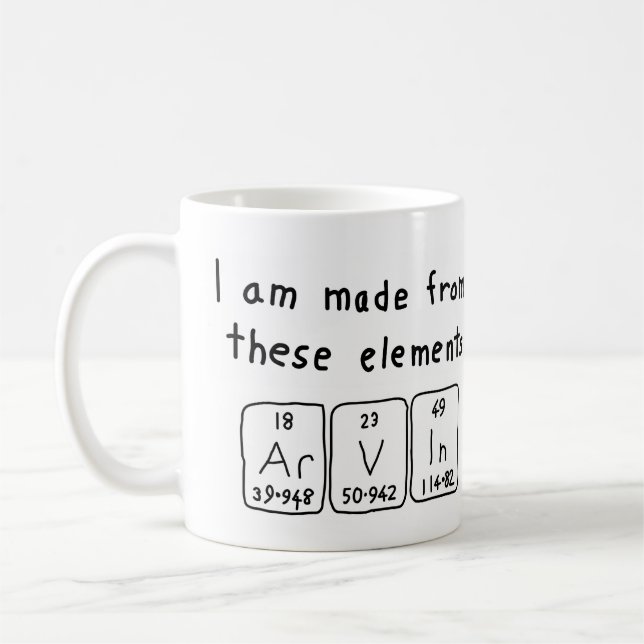 Arvin periodic table name mug (Left)