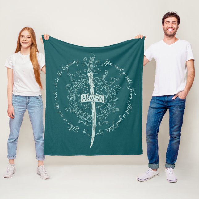 ARWEN™ Elven Sword Quote Fleece Blanket (In Situ)