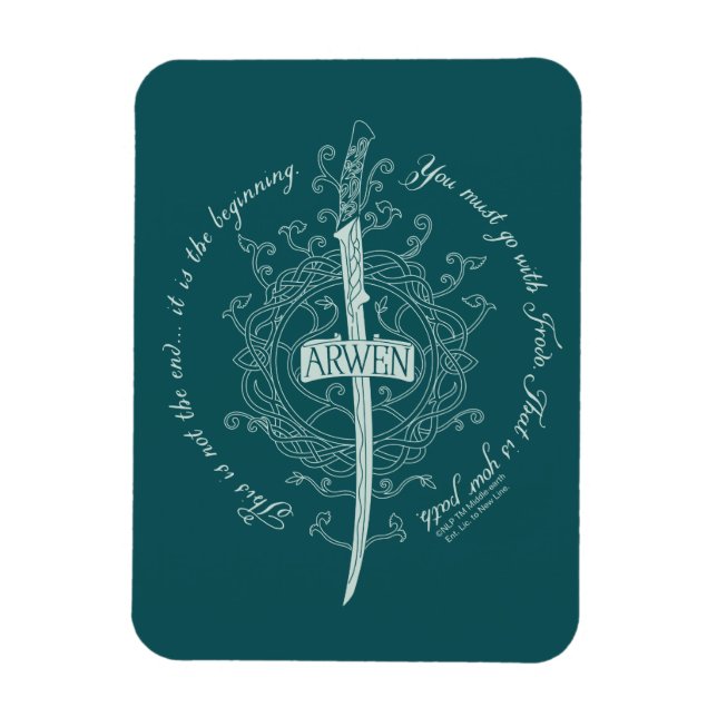 ARWEN™ Elven Sword Quote Magnet (Vertical)
