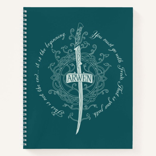 ARWEN™ Elven Sword Quote Notebook (Front)