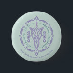 ARWEN™ Evenstar Quote Graphic 6 Cm Round Badge<br><div class="desc">Embrace the grace and strength of Middle-earth™ with this elegant Lord of the Rings™ design inspired by Arwen™ and the timeless beauty of Elven artistry. At the center, an intricate Evenstar-style motif is framed by delicate scrollwork and flowing ornamental details, creating a refined, symmetrical composition. Encircling the design is the...</div>