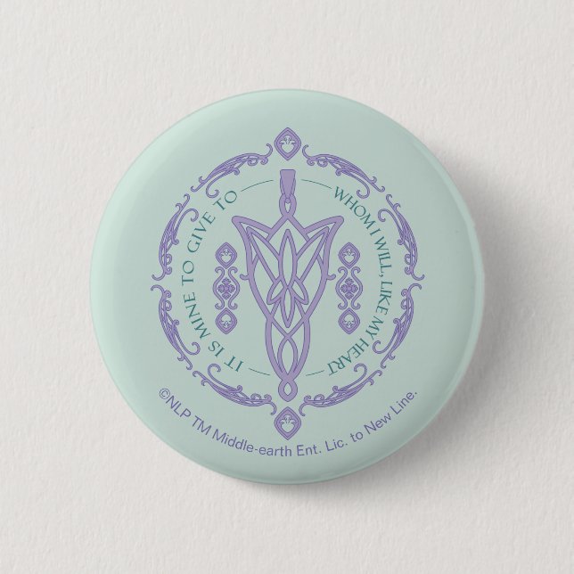 ARWEN™ Evenstar Quote Graphic 6 Cm Round Badge (Front)