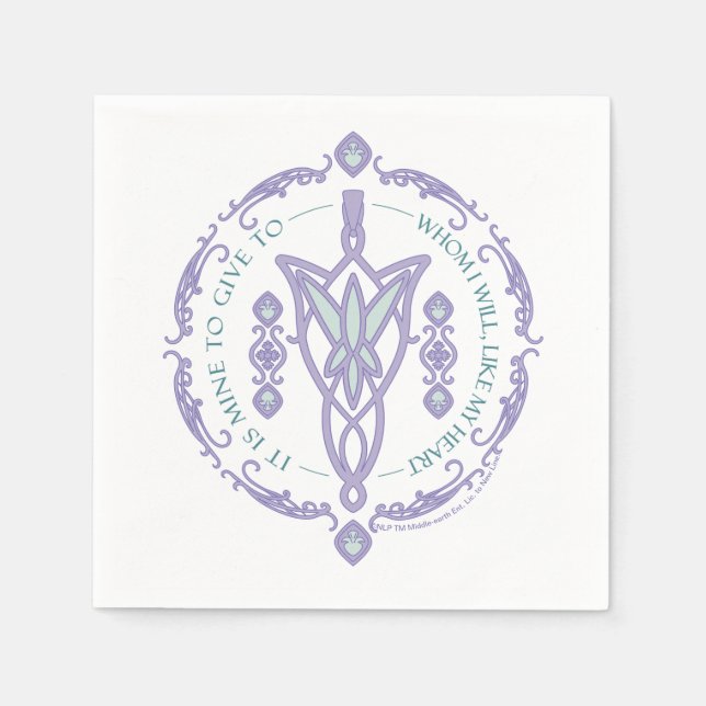 ARWEN™ Evenstar Quote Graphic Napkin (Front)