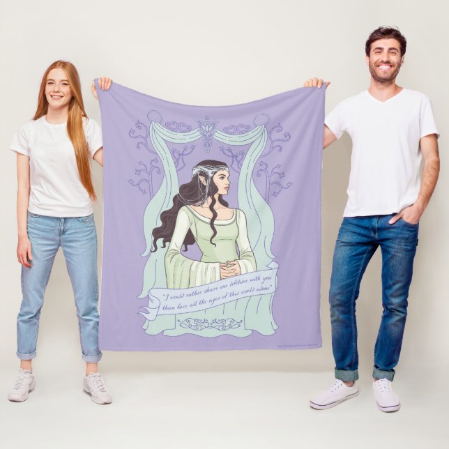 ARWEN™ "Share One Lifetime With You" Graphic Fleece Blanket (In Situ)