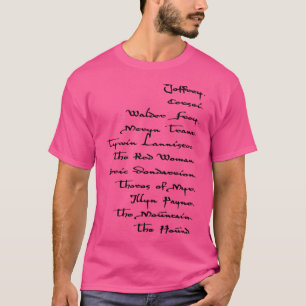 Arya Stark List Baseball  Sleeve T-Shirt