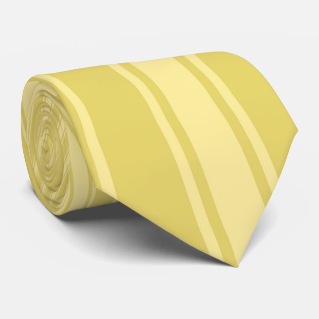 Arylide yellow Colour Stripe Funky Pattern Tie (Rolled)