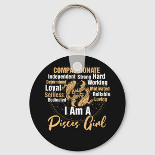 As A Pisces Girl birthday Astrology Zodiac sign Key Ring
