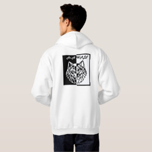 As A Wolf Geometric Art T-Shirt – Black and White  Hoodie