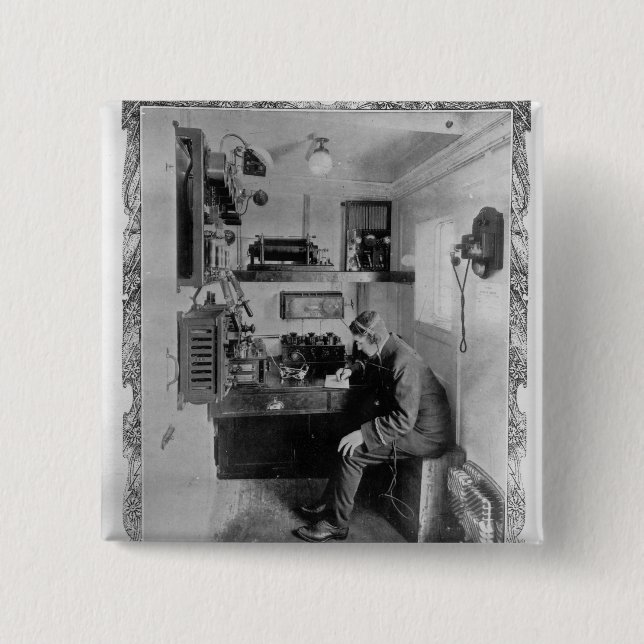 As Aboard the Wrecked "Titanic" 15 Cm Square Badge (Front)