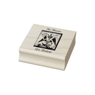 As Above, So Below (Baphomet) Rubber Stamp