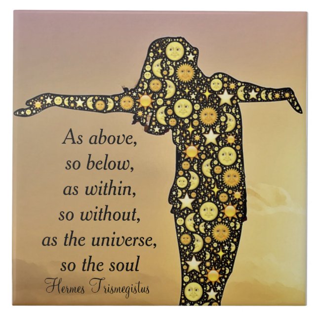 AS ABOVE, SO BELOW ceramic tile (Front)