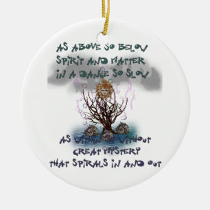 As Above So Below Ceramic Tree Decoration