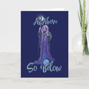 As Above So Below Pagan Crone   Card