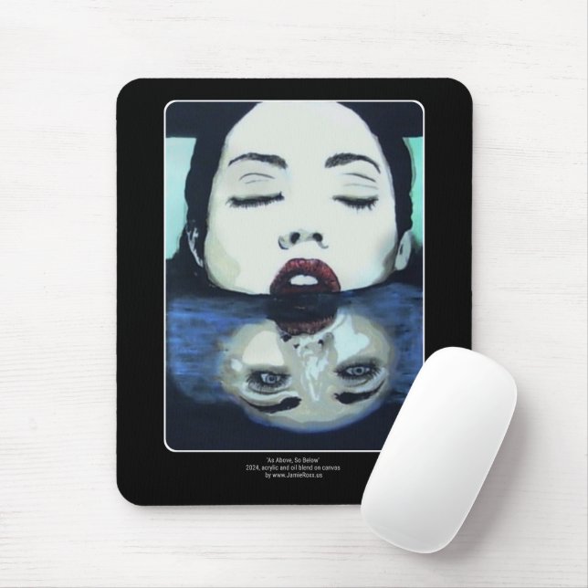 ‘As Above, So Below’ Painting on a  Mouse Pad (With Mouse)