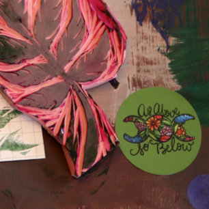 As Above So Below Triple Moon              Classic Round Sticker