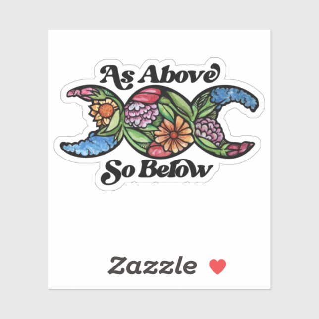 As Above So Below Triple Moon Symbol               (Sheet)