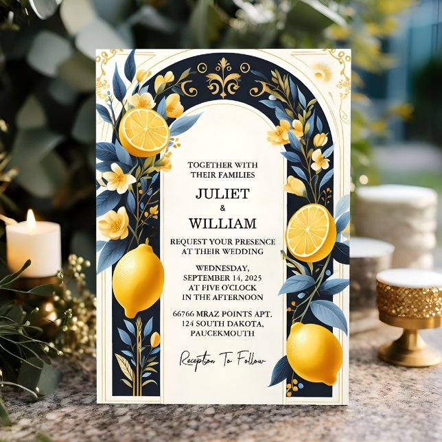 As Arch Food Fun Fruit Lime Lemon Wedding Invitation (Creator Uploaded)