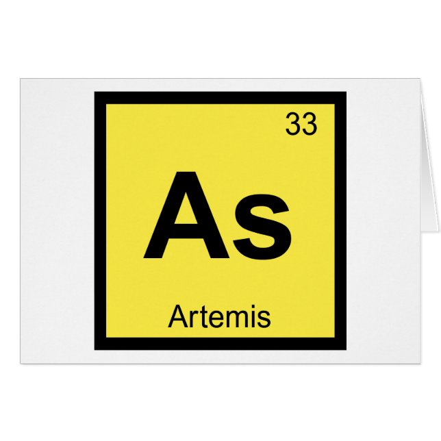 As - Artemis Goddess Chemistry Periodic Table (Front Horizontal)
