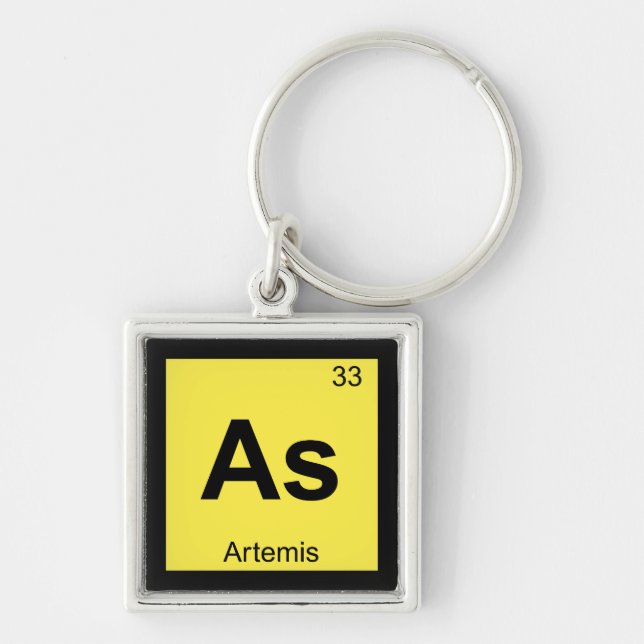 As - Artemis Goddess Chemistry Periodic Table Key Ring (Front)