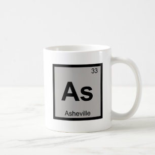 As - Asheville North Carolina Chemistry Symbol Coffee Mug