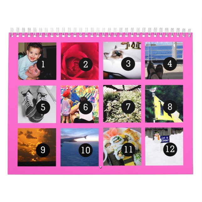 As Easy as 1 to 12 Make a Pink Photo Calendar (Cover)
