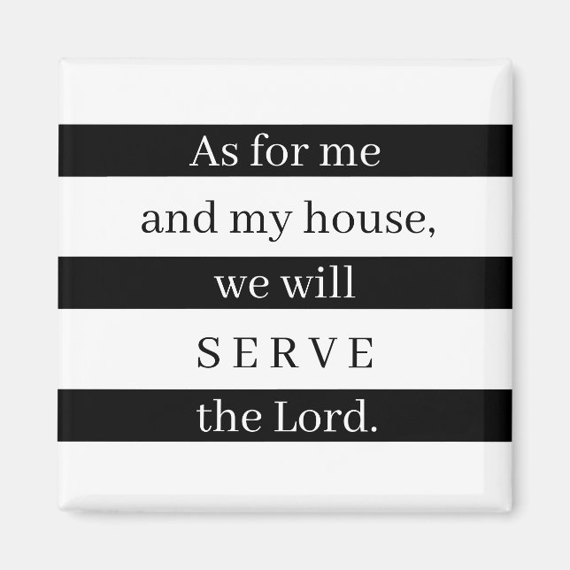 As for me and my house magnet (Front)