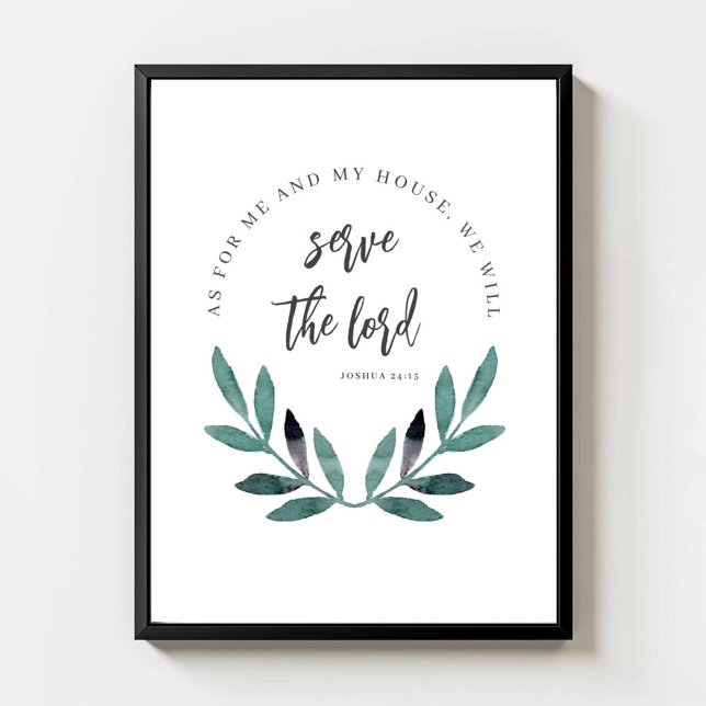 As For Me and My House Minimalistic Bible Verse Poster (Creator Uploaded)