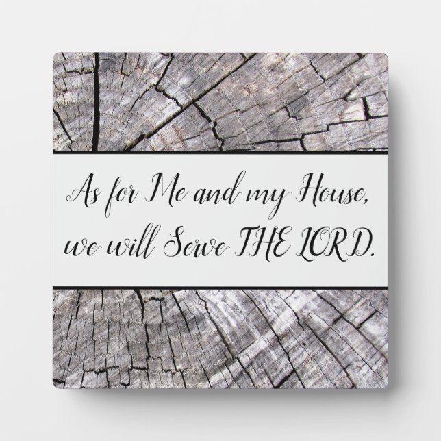 As For Me And My House Tabletop Plaque With Easel (Front)