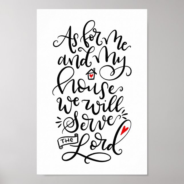 As for me and my house we will serve the Lord Poster (Front)