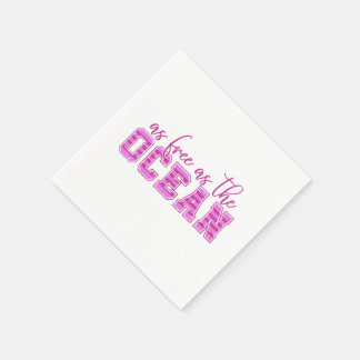 As Free as the Ocean | Coastal Entertaining Napkin