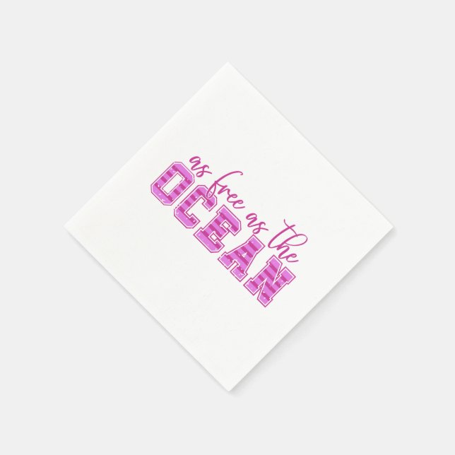 As Free as the Ocean | Coastal Entertaining Napkin (Corner)