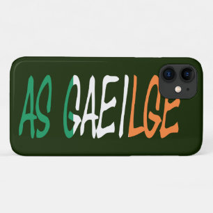 As Gaeilge overlaid on Irish Flag iphcnt Case-Mate iPhone Case