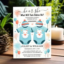 As Games Oh Baby Joint Dual Two Twin Gender Reveal