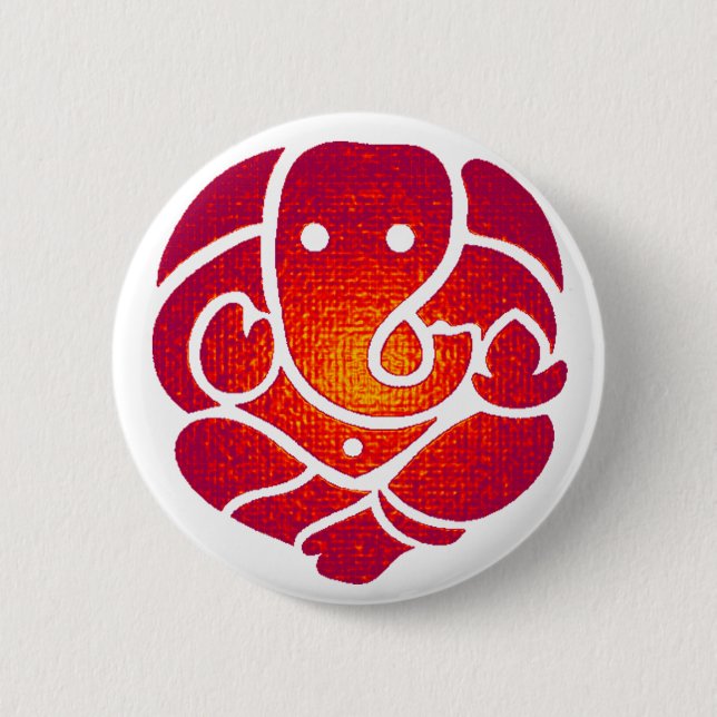 AS GANESH SHOWS 6 CM ROUND BADGE (Front)