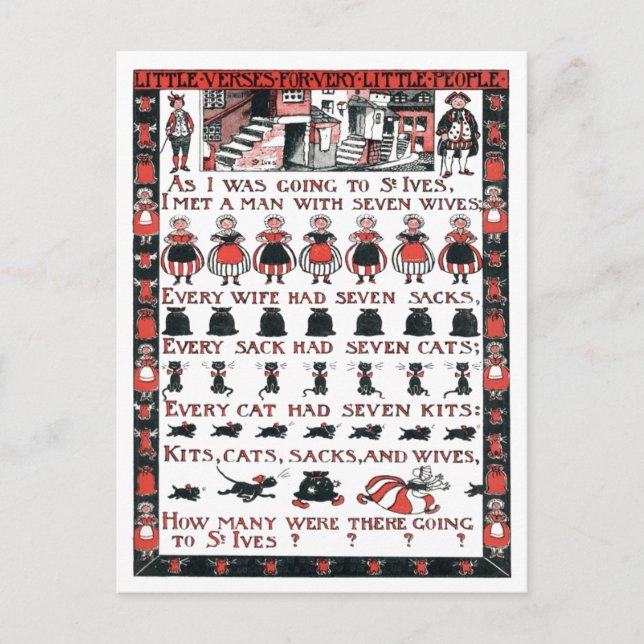 As I was Going to St Ives Postcard (Front)