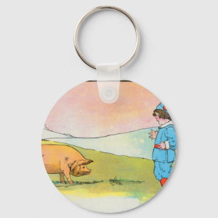 As I went to Bonner, I met a pig Key Ring