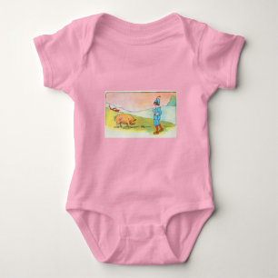 As I Went to Bonner I Met a Pig - Nursery Rhyme Baby Bodysuit