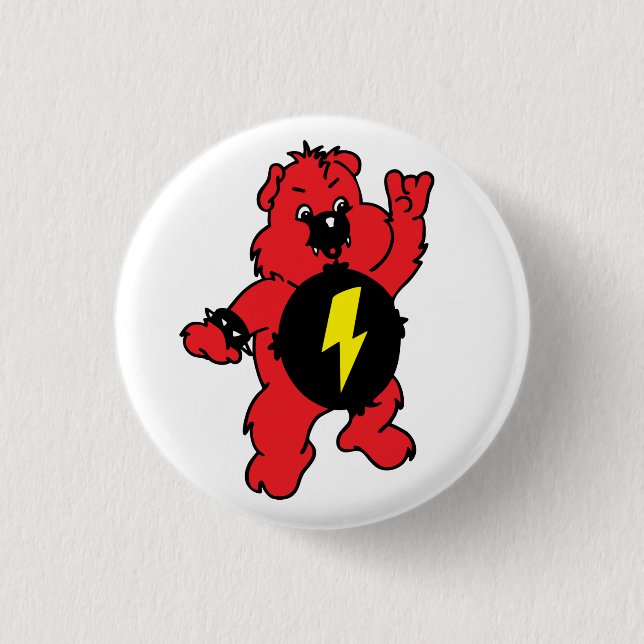 AS-IF Punk Bear 3 Cm Round Badge (Front)