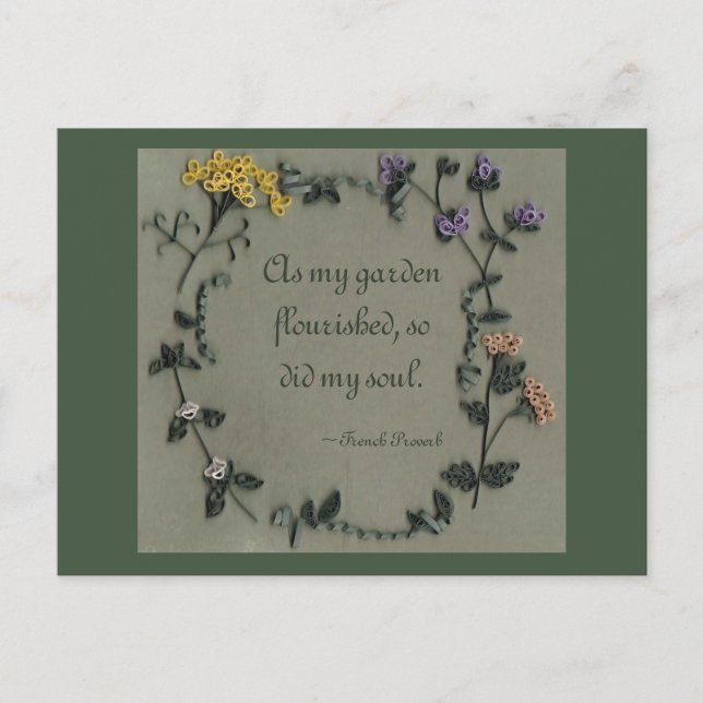 As My Garden Flourished Postcard (Front)