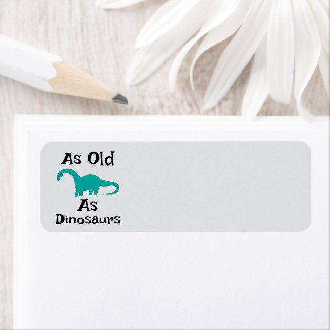 As Old As Dinosaurs Return Address Label (Insitu)