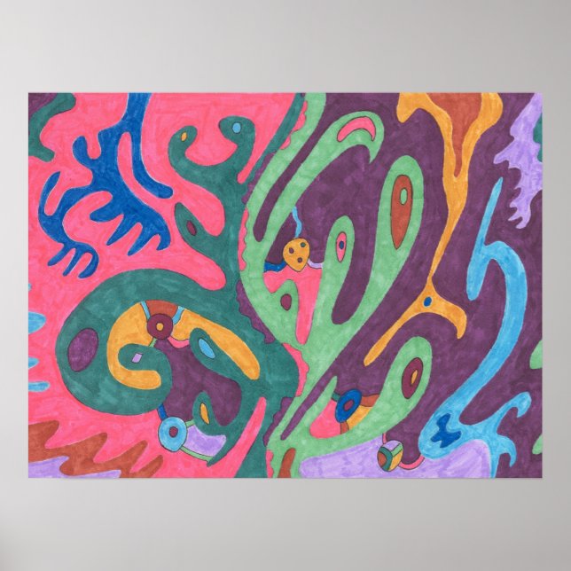 "As One" Abstract Art 24x18 Poster (Front)
